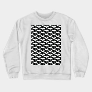 Black and White Cube Pattern 3D Effect Crewneck Sweatshirt